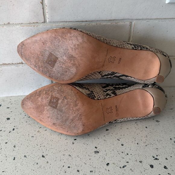 Antonio Melani Paton Leather Elegant Snake Print Stilettos Pumps Heels Size 10M - Picture 8 of 12